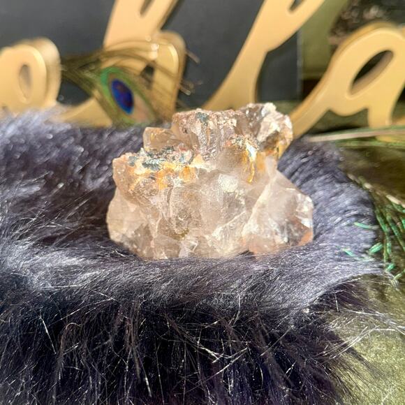 Premier Brazilian Rutilated Smokey Quartz & Tourmaline Showpiece 320 g, 4″×2.5″ - Picture 3 of 7